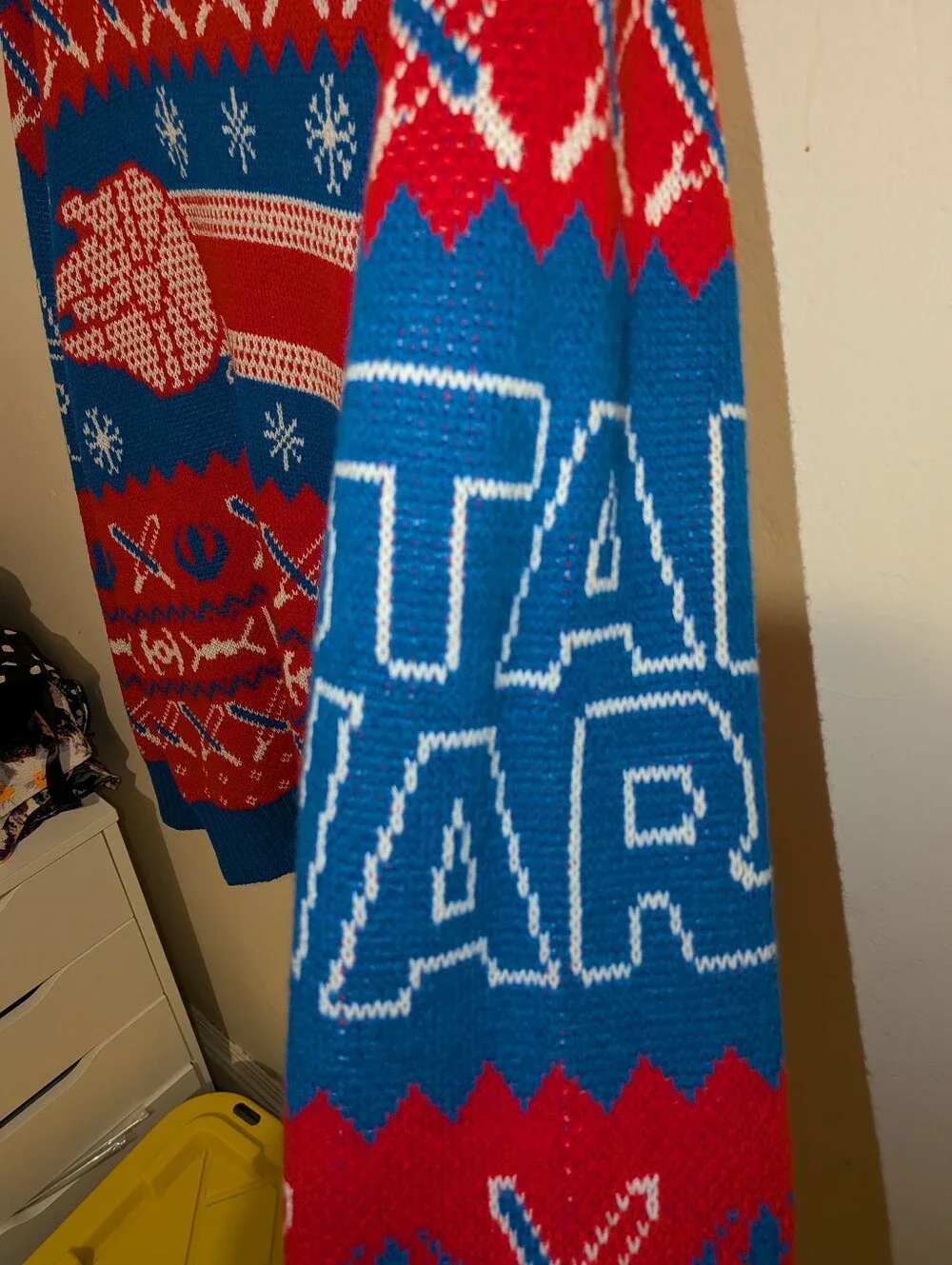 Star Wars Men's Red and Blue Holiday Crewneck Sweater